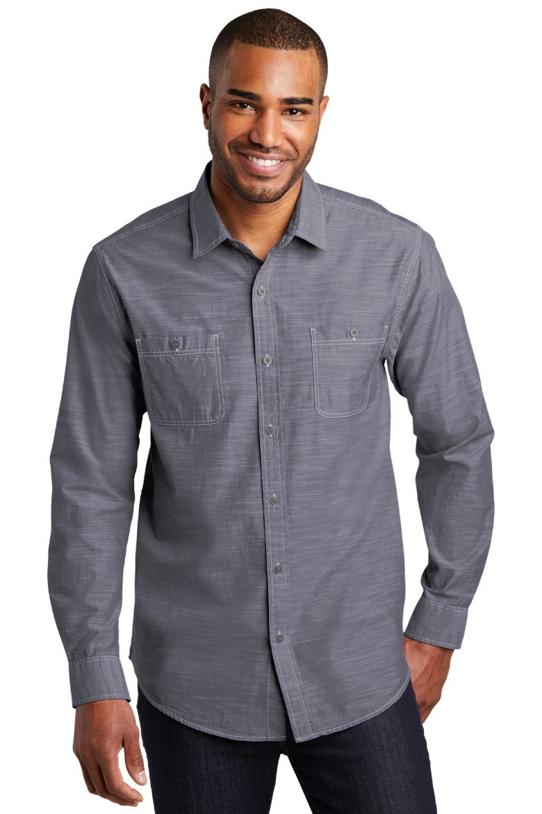 Picture of Port Authority Slub Chambray Shirt. W380